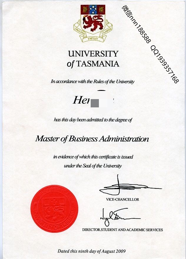 英国塔斯马尼亚大学毕业证
