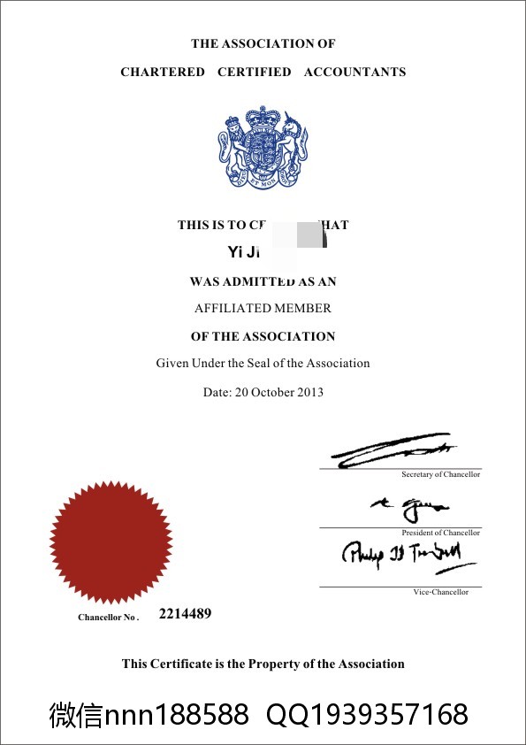英国特许公认会计师协会,ACCA, THE ASSOCIATION OF CHARTERED CERTIFIED ACCOUNTANTS1