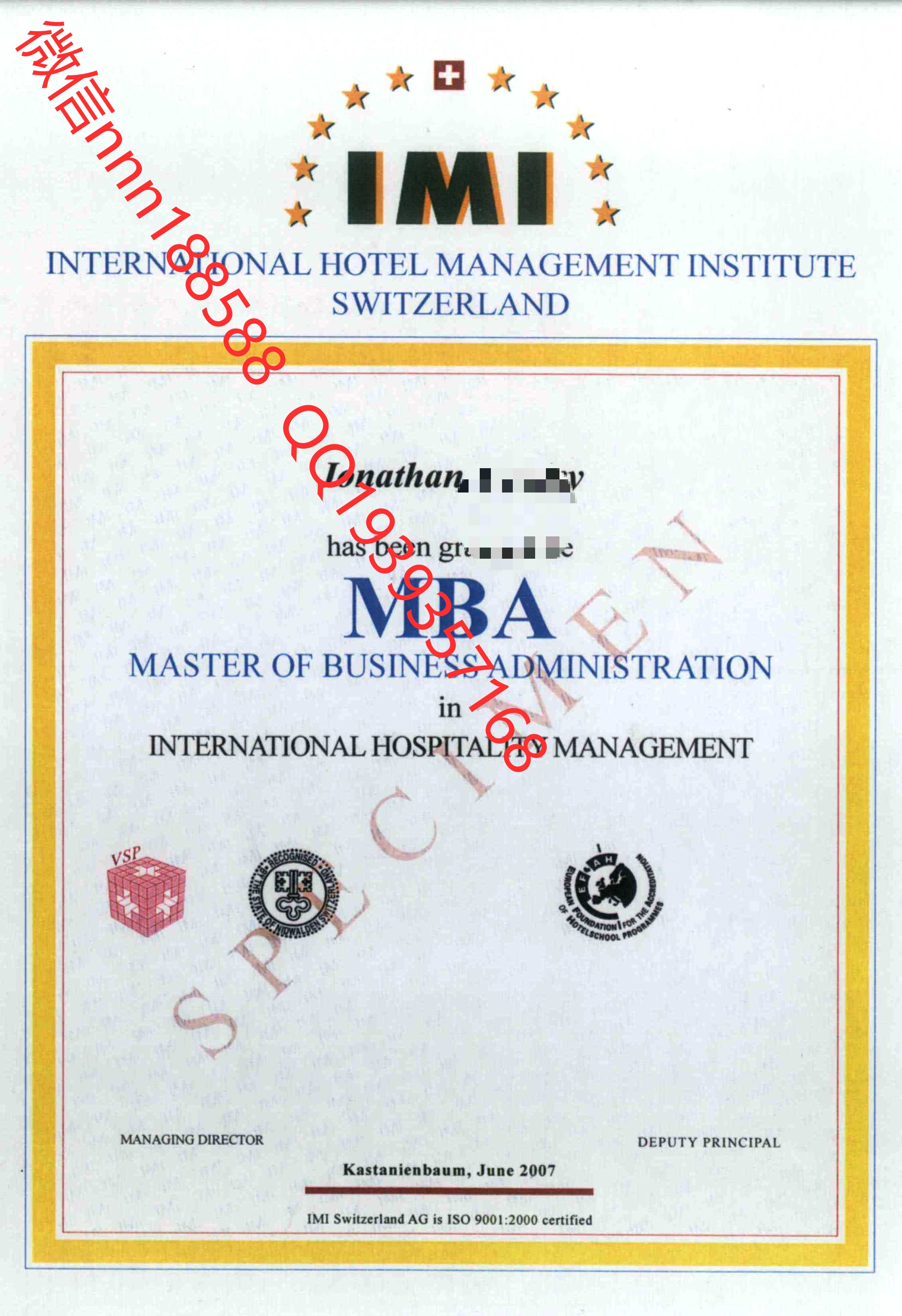 瑞士IMI大学国际酒店管理MBA硕士学位 (2)