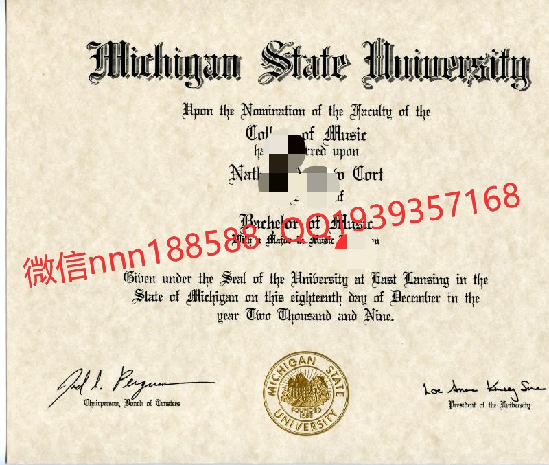 密歇根州立大学Michigan State University文凭