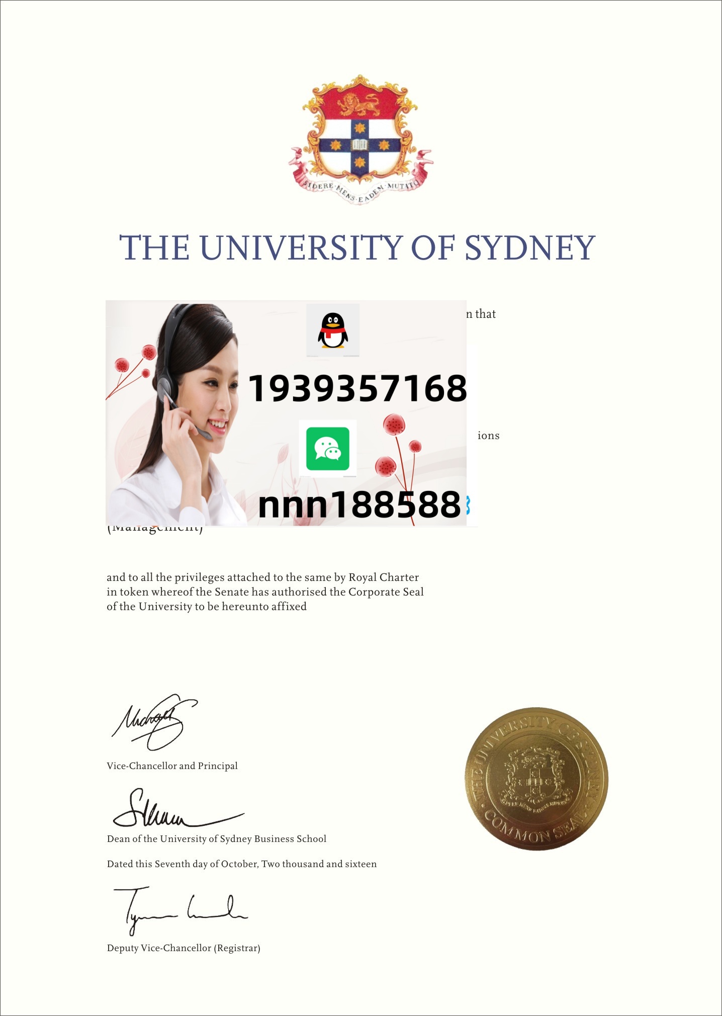 悉尼大学毕业证(1)_副本ww