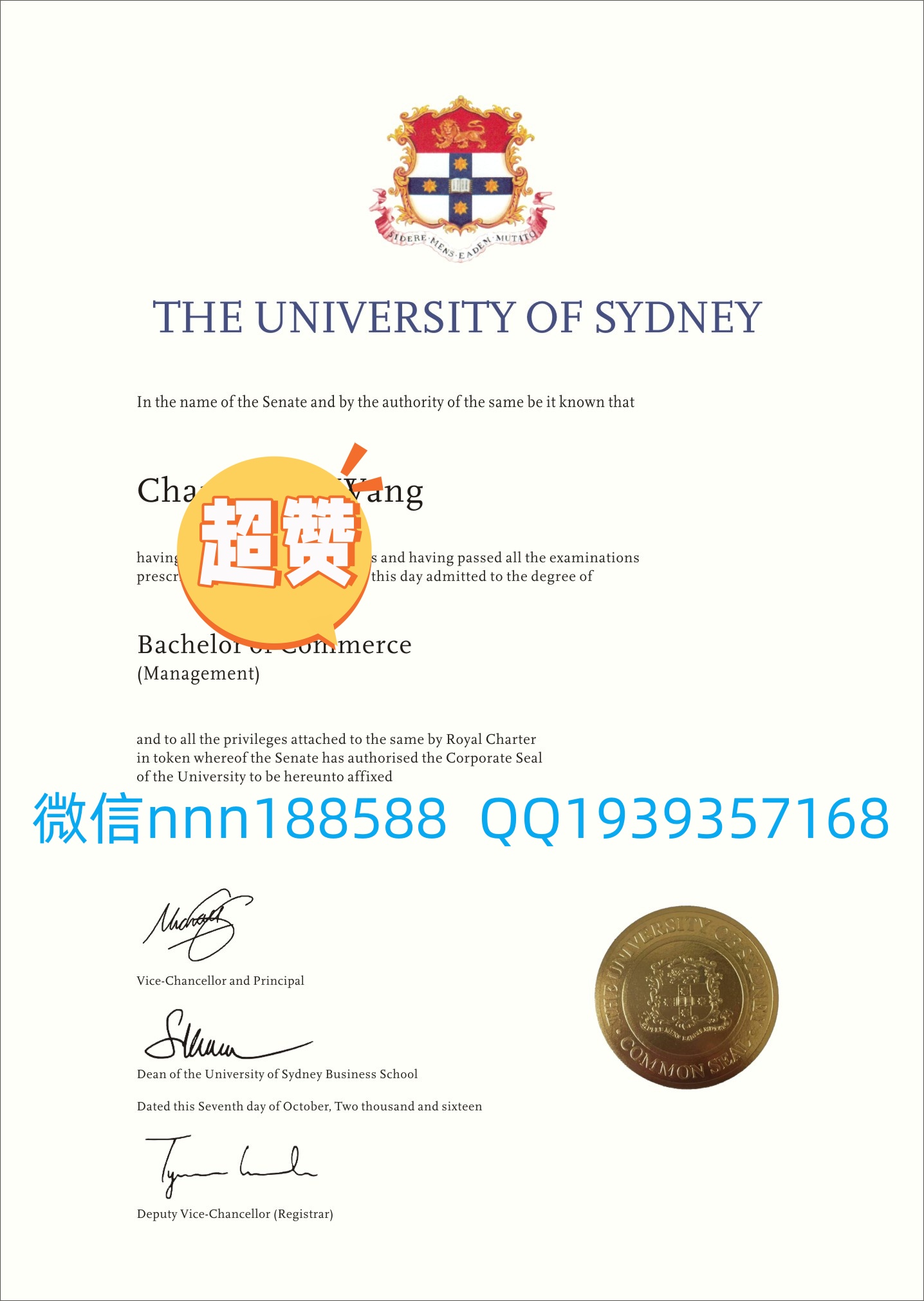 Graduation from the University of Sydney
