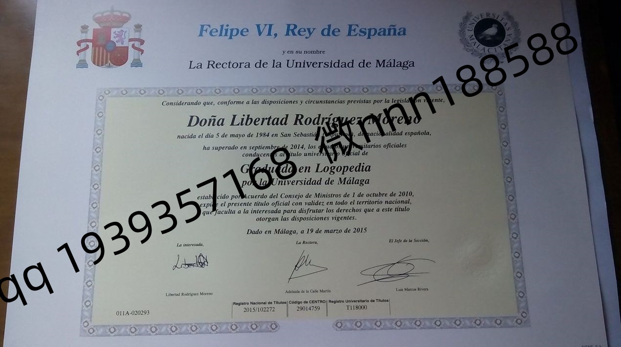 西班牙马拉加大学大学文凭