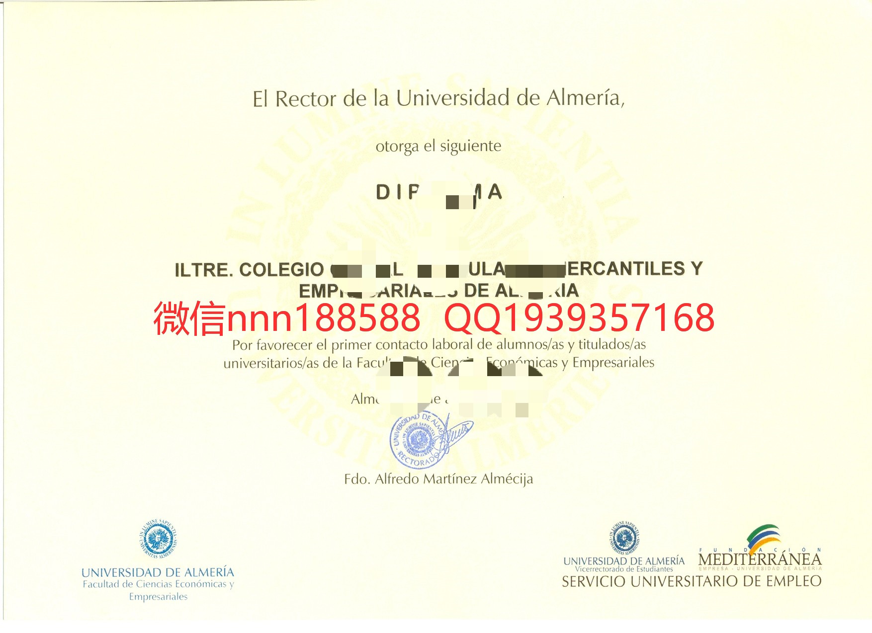 西班牙阿尔梅里亚大学文凭