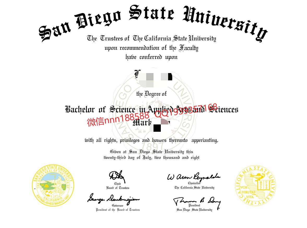 圣地亚哥州立大学San Diego State University文凭