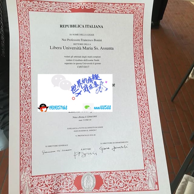 意大利罗马圣玛利亚自由大学文凭2017 Libera Università “Maria SS.Assunta_副本.jpg