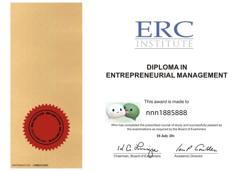 新加坡ERC学院， ERC Institute文凭毕业证