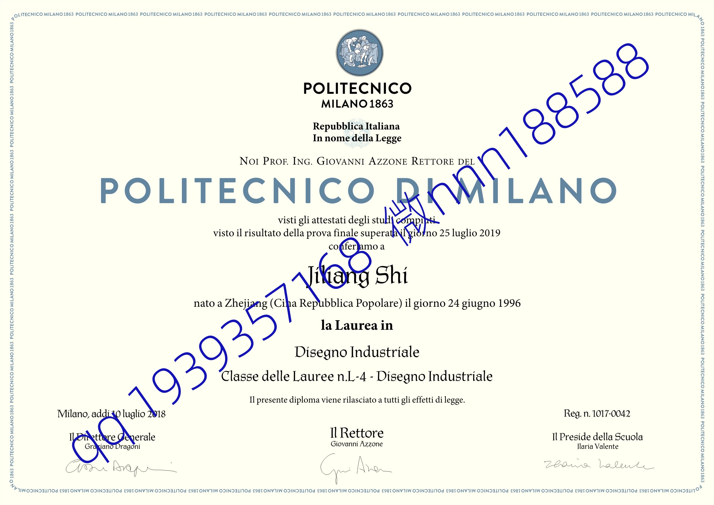 意大利米兰理工大学毕业证文凭