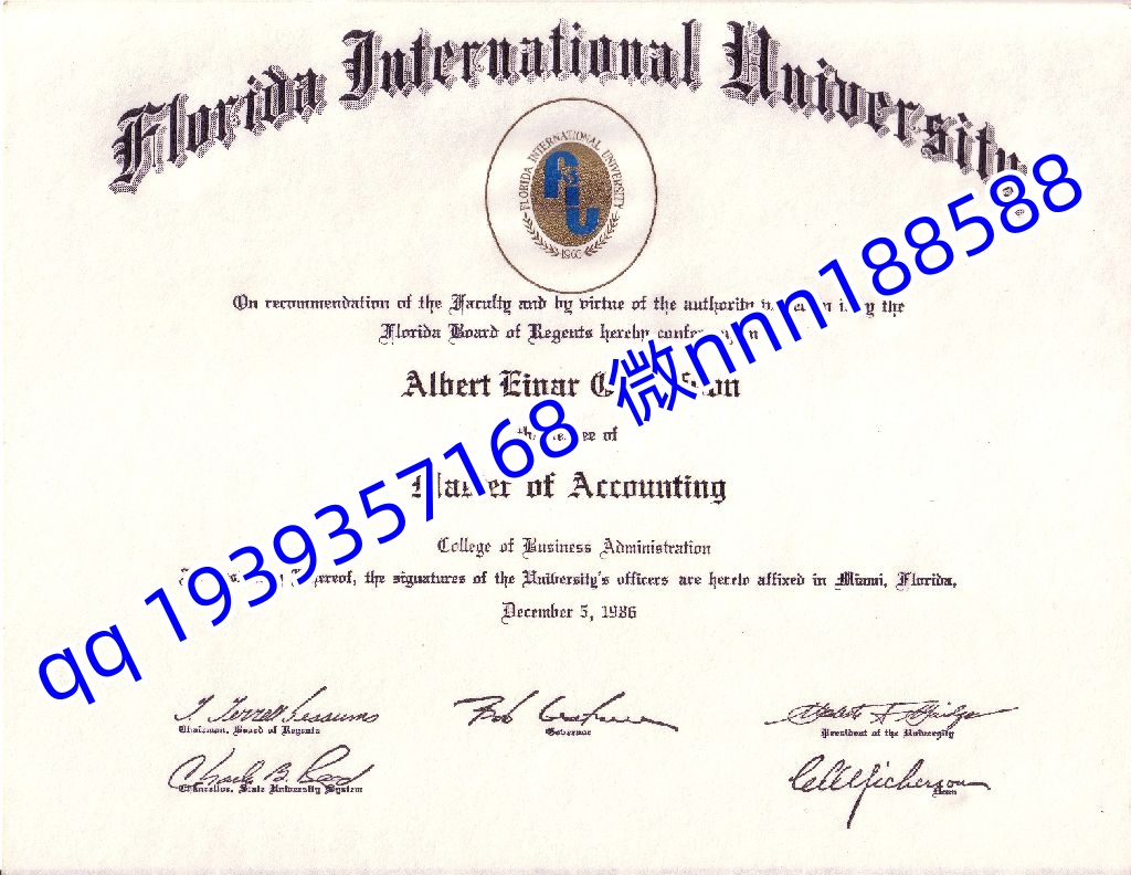 加拿大佛罗里达国际大学毕业证样本